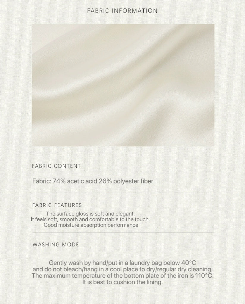 Satin dress with strength and elegance