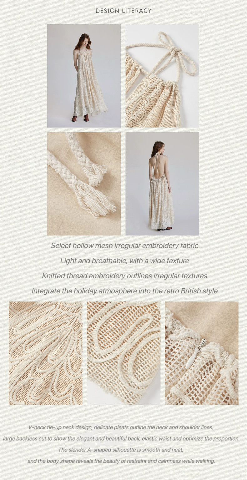 Knitted backless skirt holiday skirt