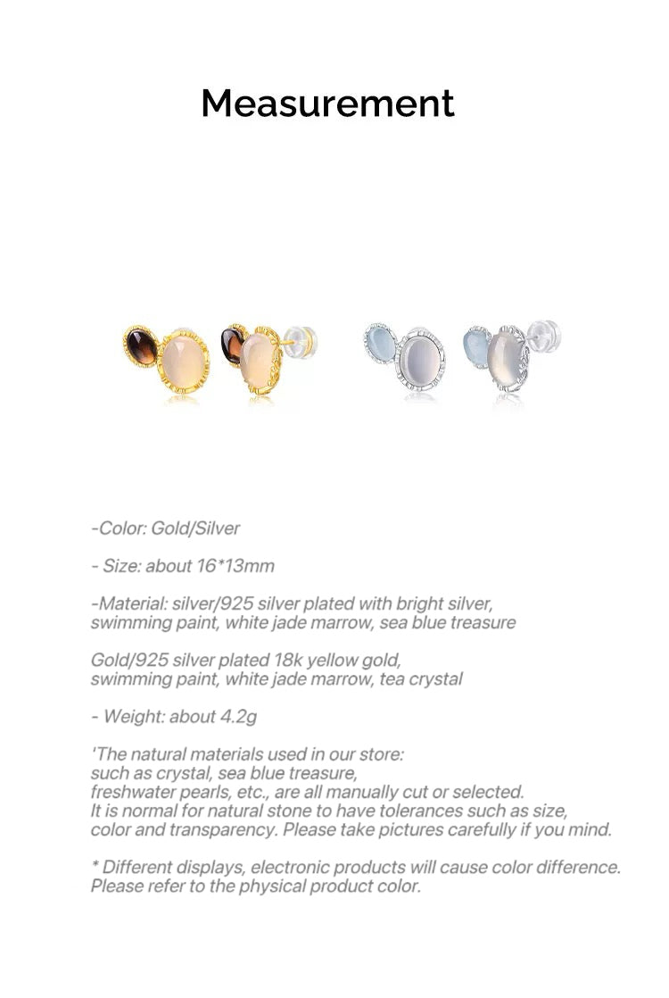 Twin gem earrings