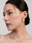Dense-patterned pearl earrings