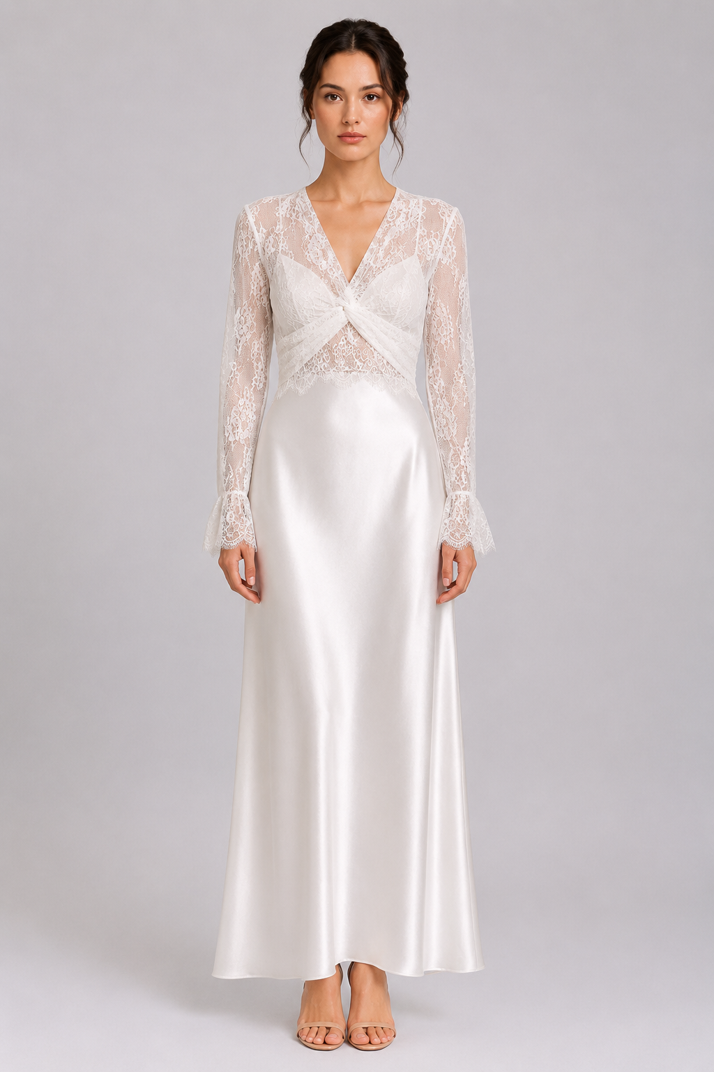 French Luxury Lace V-Neck Maxi Dress | Spring & Summer New Arrival