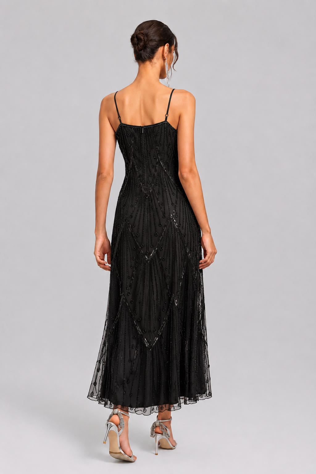Elegant High-end Custom Long Dress with Heavy Beading for Women