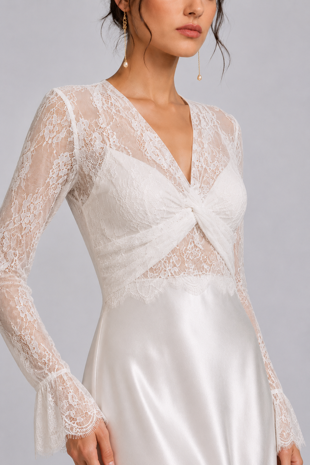 French Luxury Lace V-Neck Maxi Dress | Spring & Summer New Arrival