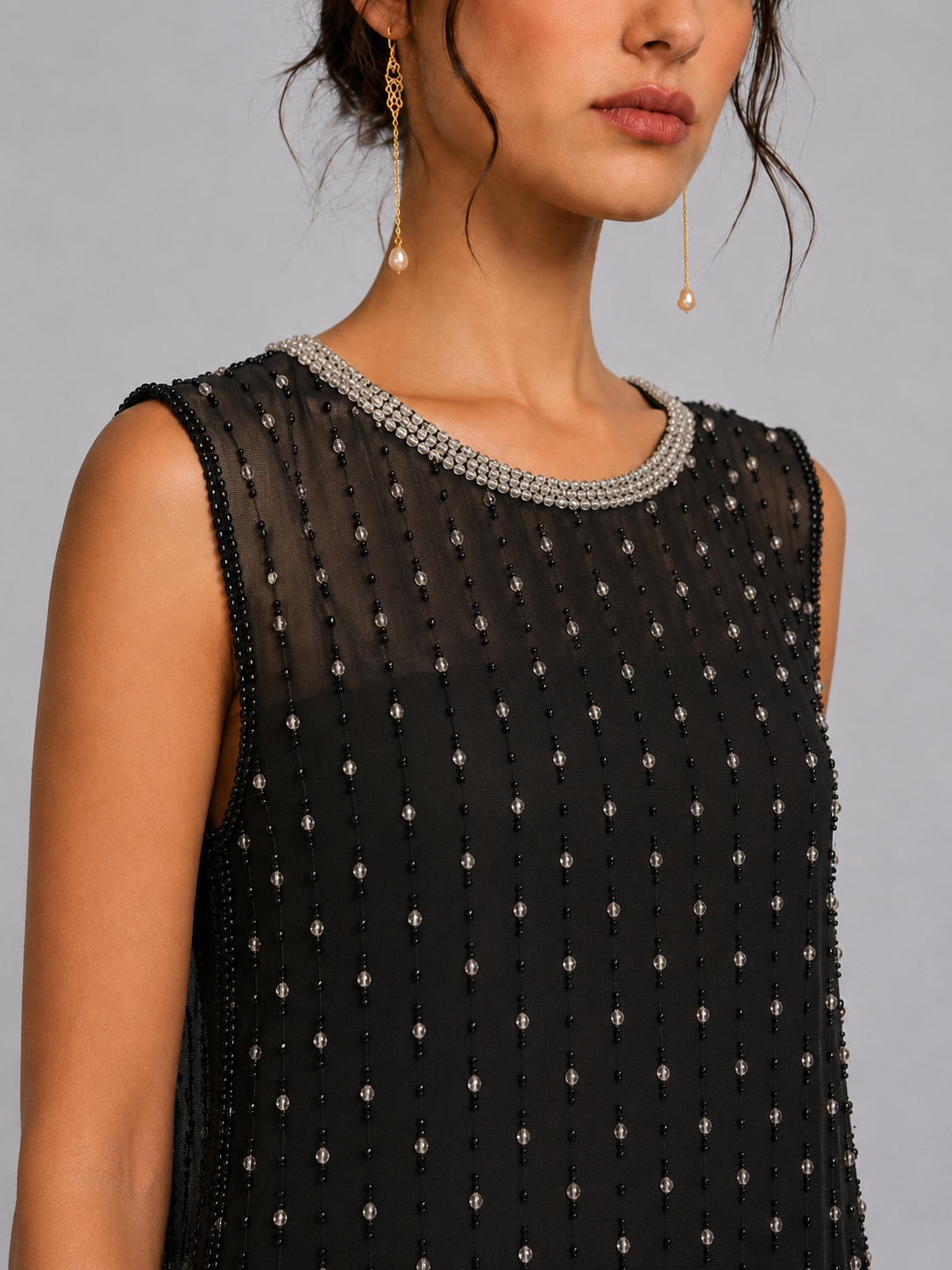Heavy Rhinestone Bodycon Skirt, Shiny A-line Midi Skirt for Women, New Summer Style
