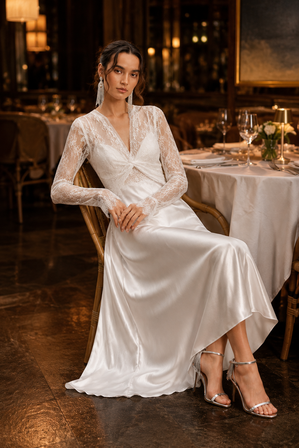 French Luxury Lace V-Neck Maxi Dress | Spring & Summer New Arrival