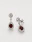Pigeon Blood Ruby Halo Drop Dangle Earrings S925 Silver