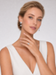 Oval White Crystal 4-Prong S925 Sterling Silver Ring