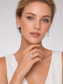 Oval White Crystal 4-Prong S925 Sterling Silver Ring