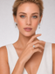 Oval White Crystal 4-Prong S925 Sterling Silver Ring