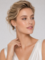 Radiant Cut White Crystal Dangle Earrings S925 Sterling Silver