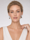 Floral Pave Smoky Quartz Drop Earrings S925 Sterling Silver