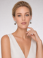 Floral Pave Smoky Quartz Drop Earrings S925 Sterling Silver