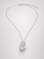 Oval Cut White Crystal Solitaire Pendant Necklace S925 Sterling Silver