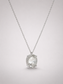 Oval Cut White Crystal Solitaire Pendant Necklace S925 Sterling Silver