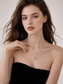 Emerald Cut Citrine Halo Pendant Necklace S925 Sterling Silver