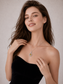 Emerald Cut Citrine Halo Pendant Necklace S925 Sterling Silver