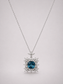 Halo London Blue Topaz Pendant S925 Sterling Silver Necklace