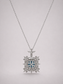Halo London Blue Topaz Pendant S925 Sterling Silver Necklace