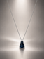 Luxury Halo London Blue Topaz Pendant S925 Sterling Silver Necklace