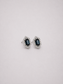 Hexagonal Halo Natural London Blue Topaz S925 Silver Stud Earrings