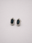 Hexagonal Halo Natural London Blue Topaz S925 Silver Stud Earrings
