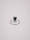 Trapezoidal London Blue Topaz S925 Sterling Silver Halo Ring