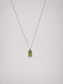 Emerald Cut Natural Peridot S925 Silver Pendant Necklace