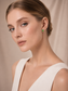 Oval Natural Peridot Halo S925 Sterling Silver Stud Earrings