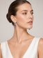 Square Natural Amethyst Tiered S925 Sterling Silver Drop Earrings