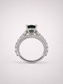 Pear‑Shape Diopside S925 Sterling Silver Pave Halo Ring