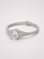 Round Millennium‑Cut White Crystal S925 Sterling Silver Pave Bracelet