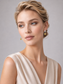 S925 Sterling Silver Citrine Wheat‑Sheaf Drop Earrings